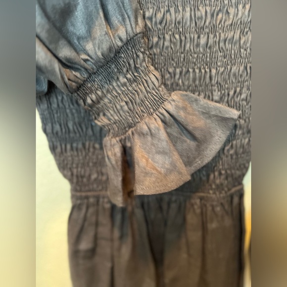 NWOT DISSH Jorja Linen Black Maxi Dress Long Sleeve Open Back Size XS/S - Picture 11 of 12